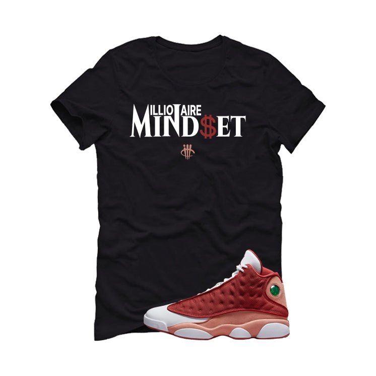 Air Jordan 13 Dune Red Black T-Shirt (Millionaire Mindset) product image 2