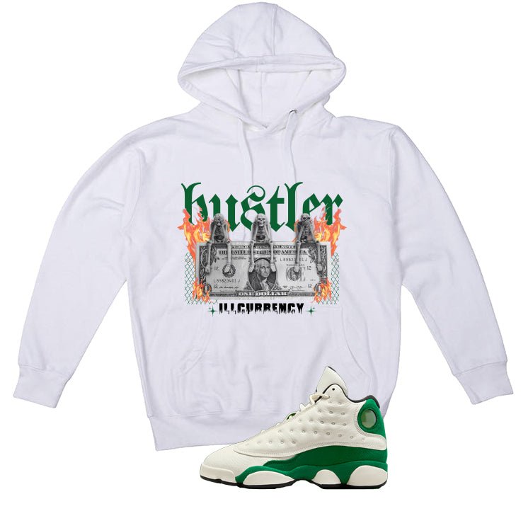 Air Jordan 13 GS Pine Green White T-Shirt (See No Evil product image 3