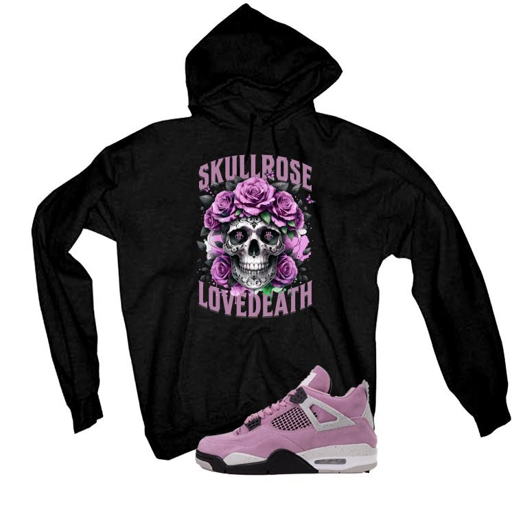 Air Jordan 4 WMNS Orchid Black T-Shirt (Skull Rose) product image 3