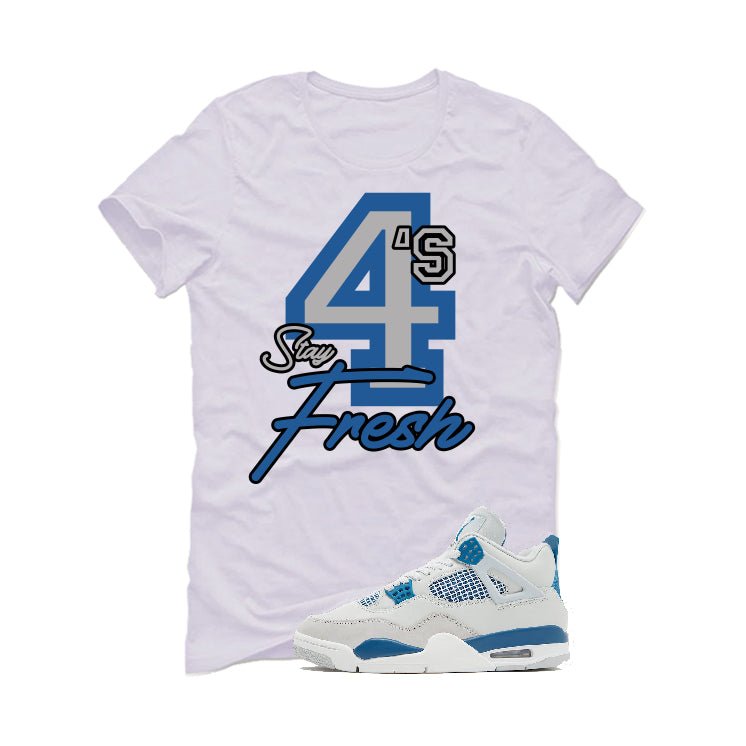 Air Jordan 4 “Military Blue” | illcurrency White T-Shirt product image 2