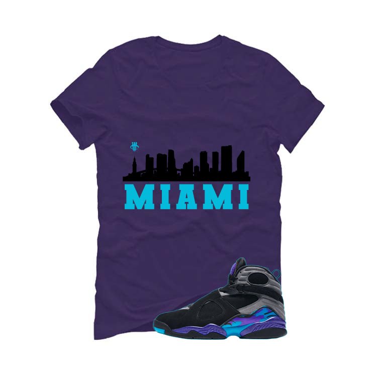 Air Jordan 8 OG Aqua Purple T-Shirt (Miami)| illcurrency product image 2
