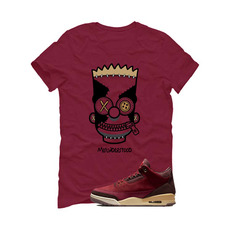 Air Jordan 3 OG Bin 23 Matching T-Shirt Maroon product image 2
