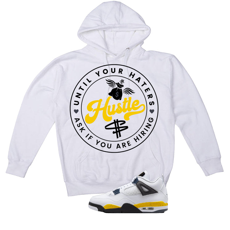 Air Jordan 4 Tour Yellow Matching T-Shirt White (Haters product image 3