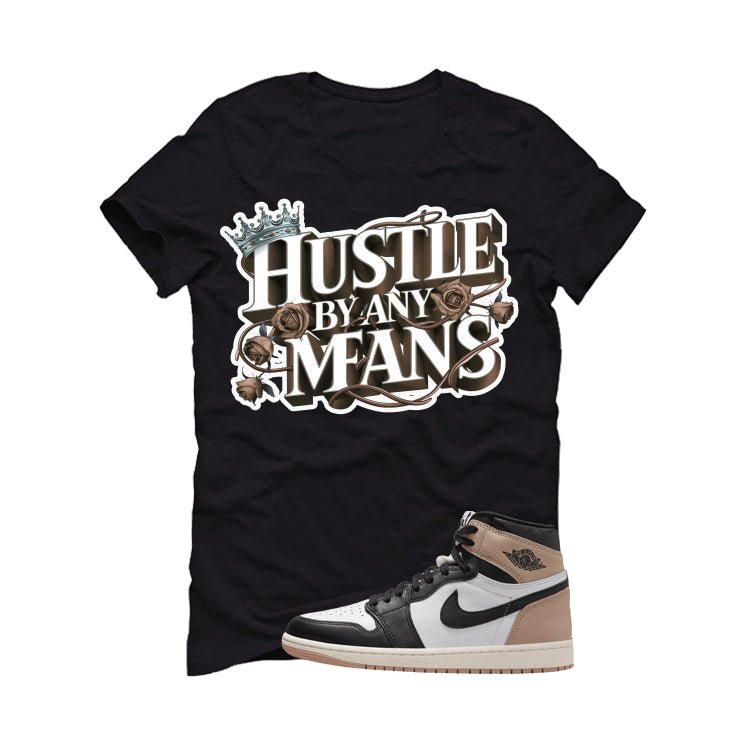 Air Jordan 1 High OG Latte Black T-Shirt (Hustle By Any product image 2
