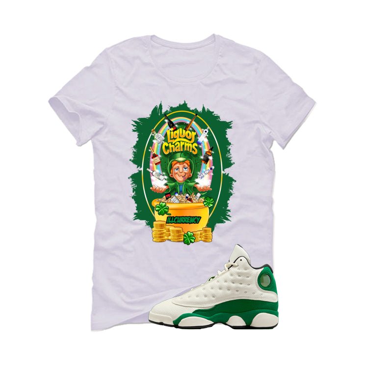Air Jordan 13 GS Pine Green White T-Shirt (Liquor Charms) product image 2