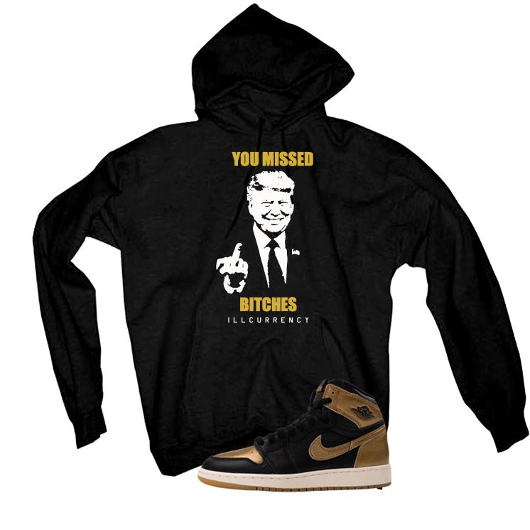 Air Jordan 1 High OG Metallic Gold Black T-Shirt (Trump you product image 3