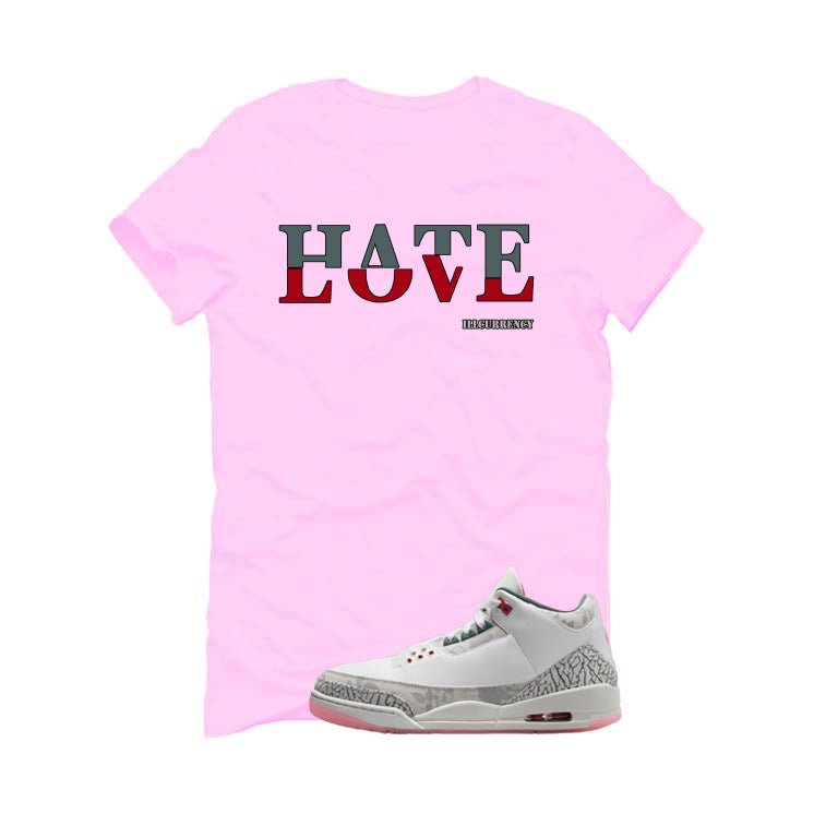 Air Jordan 3 Wings Pink T-Shirt (Hate Love)| illcurrency product image 2
