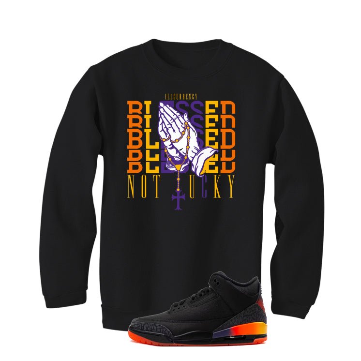 J Balvin x Air Jordan 3 Rio Black T-Shirt (Blessed not product image 4