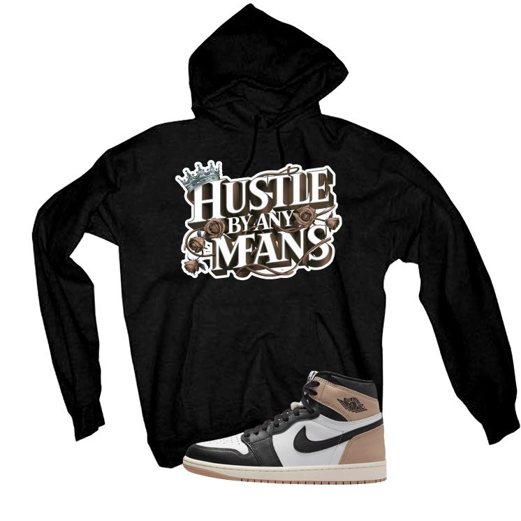 Air Jordan 1 High OG Latte Black T-Shirt (Hustle By Any product image 3