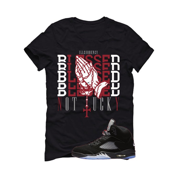 Air Jordan 5 Black Metallic Reimagined T-Shirt (Blessed not product image 2