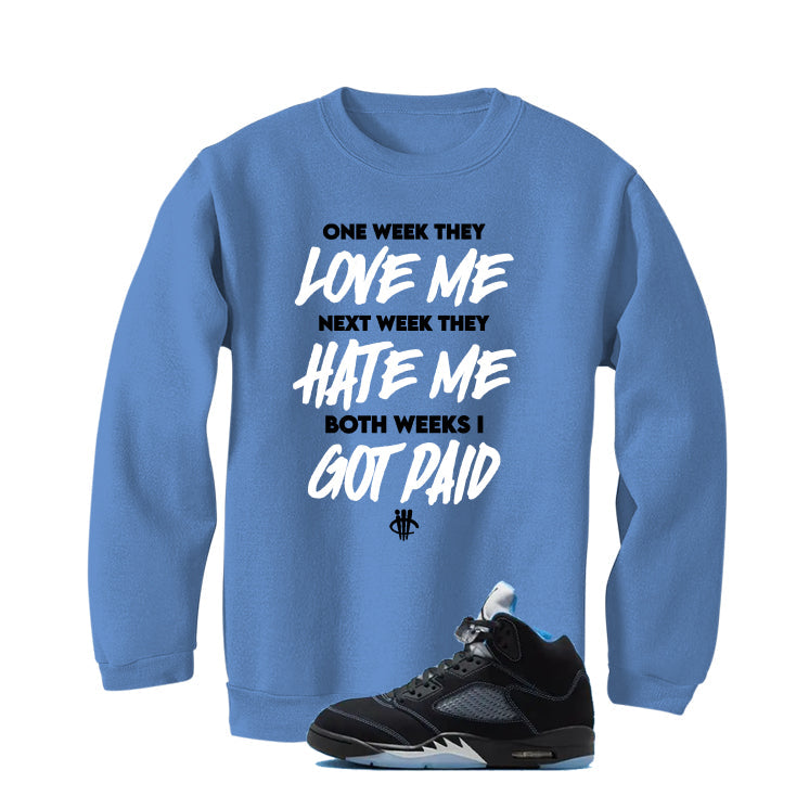 Air Jordan 5 Black/University Blue Matching T-Shirt product image 4