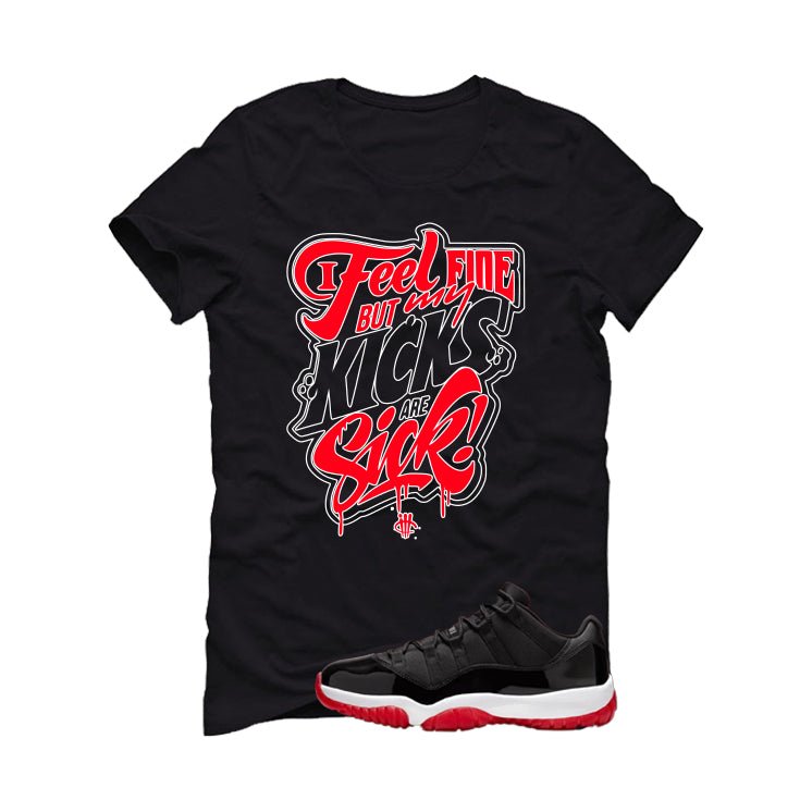 Air Jordan 11 Low Bred Black T-Shirt (Kicks Are Sick) product image 2