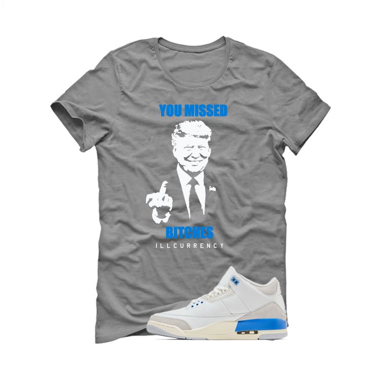 Air Jordan 3 Lucky Shorts Grey T-Shirt (Trump you missed) product image 2