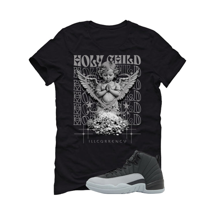 Air Jordan 12 Black/Wolf Grey Black T-Shirt (Holy Child) product image 2