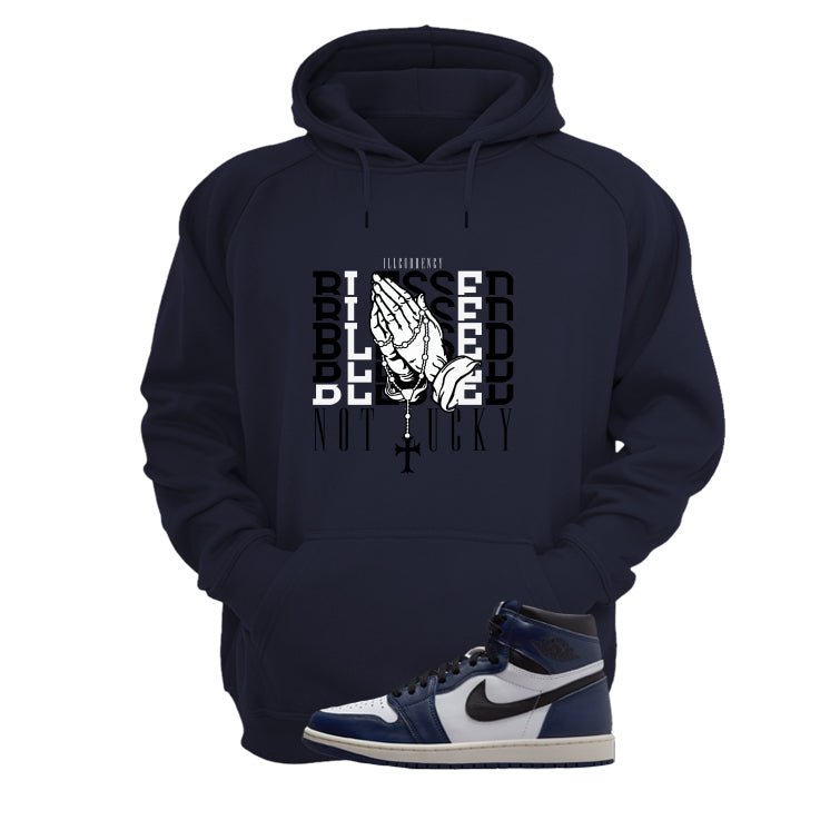 Air Jordan 1 High OG Midnight Navy Blue T-Shirt (Blessed product image 3