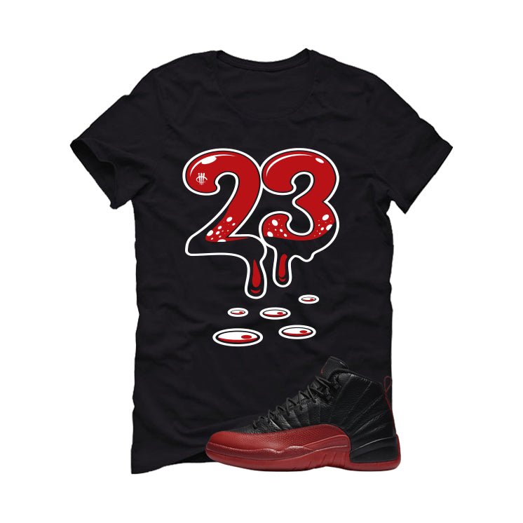 Air Jordan 12 Flu Game 2025 Black T-Shirt (23)| illcurrency product image 2