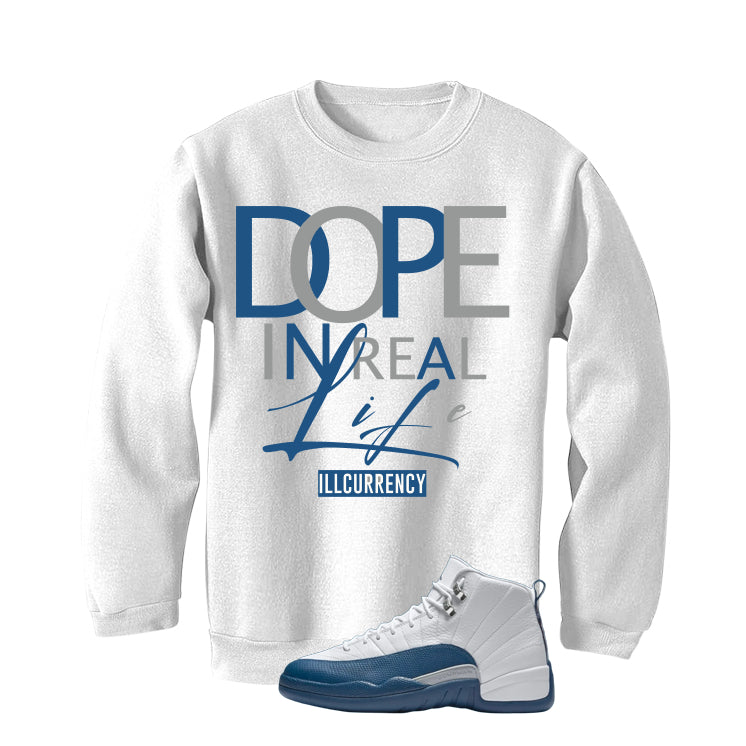 Air Jordan 12 French Blue White T-Shirt (DOPE)| illcurrency product image 4