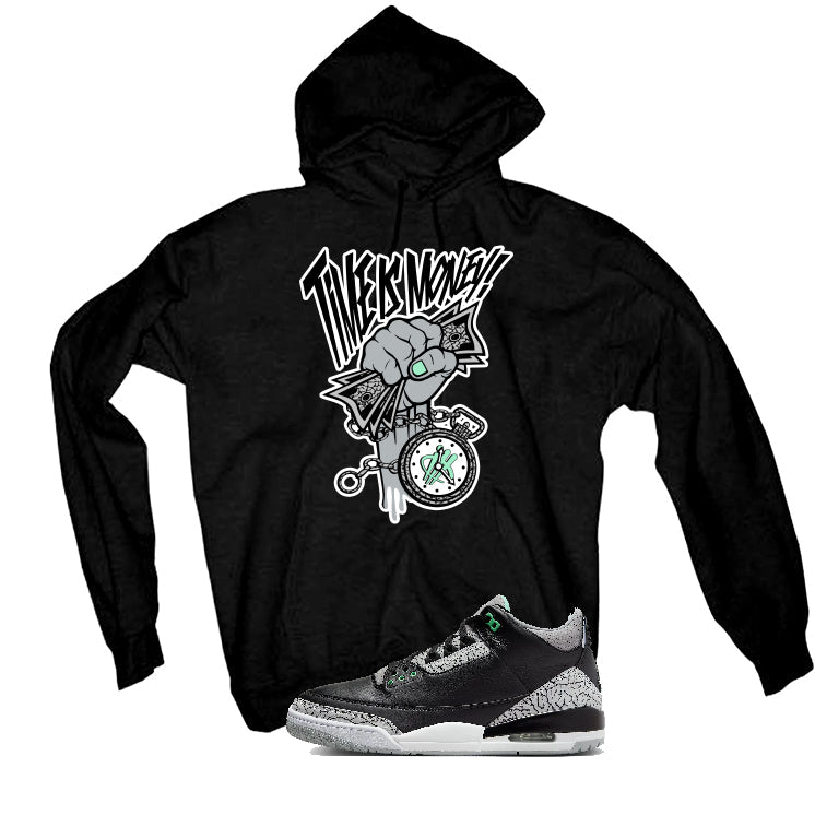Air Jordan 3 “Green Glow” | illcurrency Black T-Shirt (Time product image 3