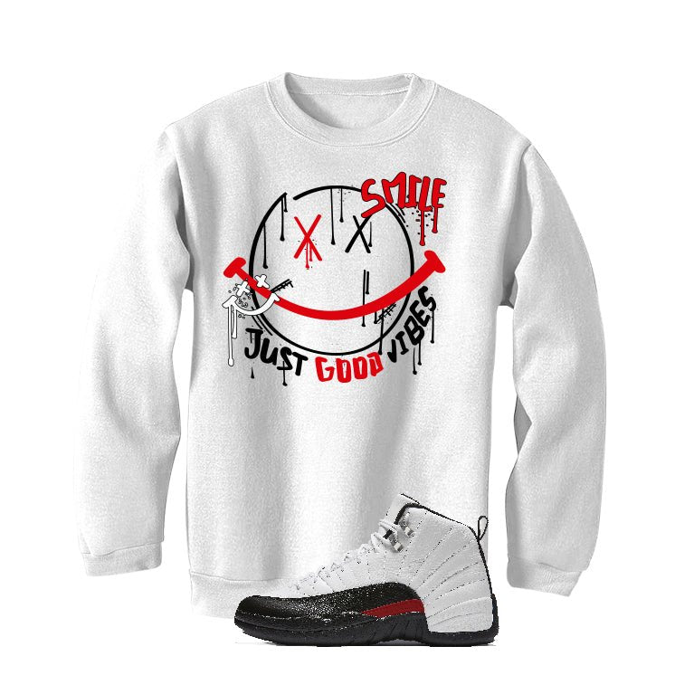 Air Jordan 12 “Red Taxi” | illcurrency White T-Shirt (Smile) product image 4