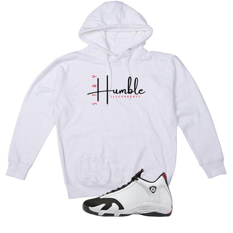Air Jordan 14 Black Toe White T-Shirt (Stay Humble) product image 3