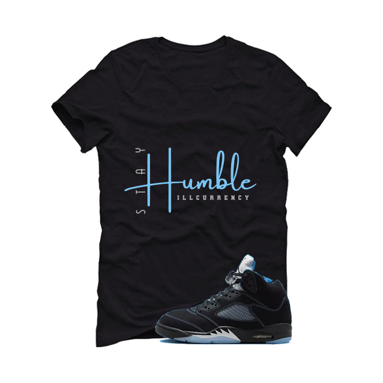 Air Jordan 5 Black/University Blue Matching T-Shirt Black product image 2
