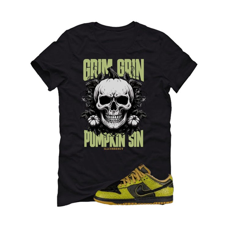 Nike Dunk Low Halloween Skull Black T-Shirt (Pumpkin product image 2