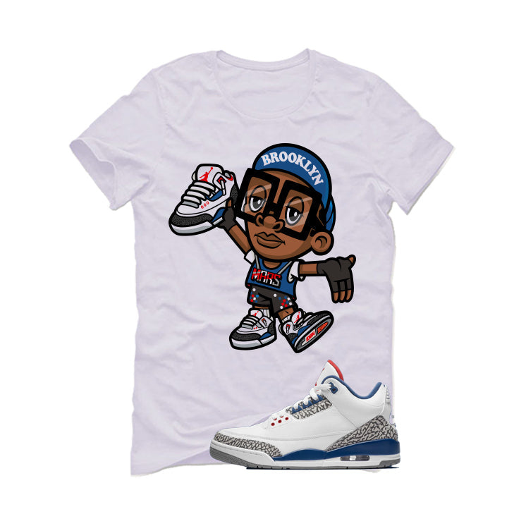 Air Jordan 3 True Blue Matching T-Shirt White (Brooklyn) product image 2