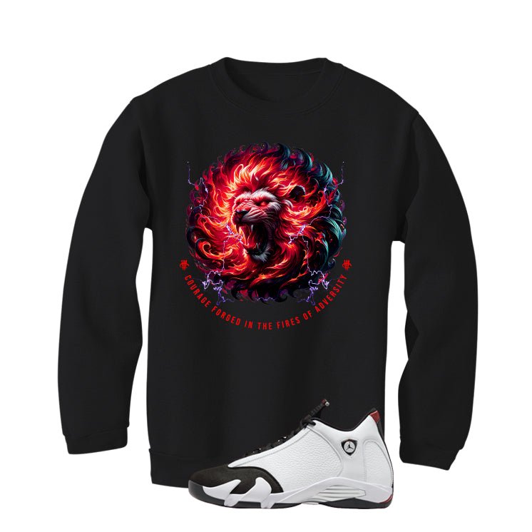 Air Jordan 14 Black Toe T-Shirt (Lion Courage)| illcurrency product image 4