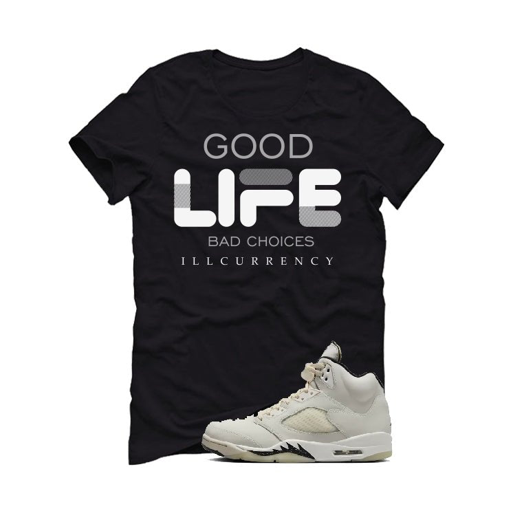 Air Jordan 5 SE “Sail” | illcurrency Black T-Shirt (Bad product image 2