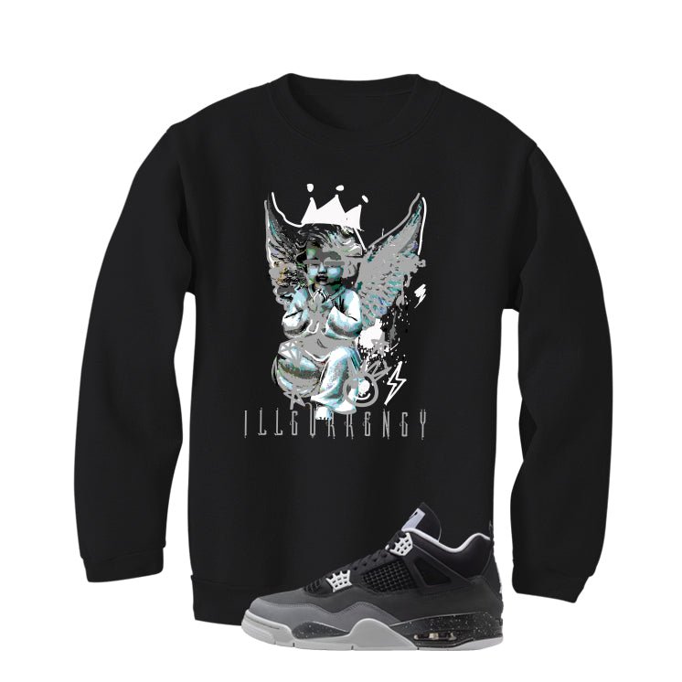 Air Jordan 4 Fear Pack Black T-Shirt (Graffiti Angel) product image 4