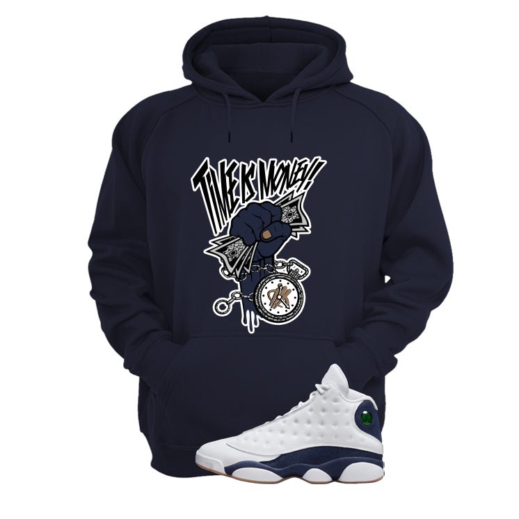 Air Jordan 13 Midnight Navy Blue T-Shirt (Time Is Money) product image 3