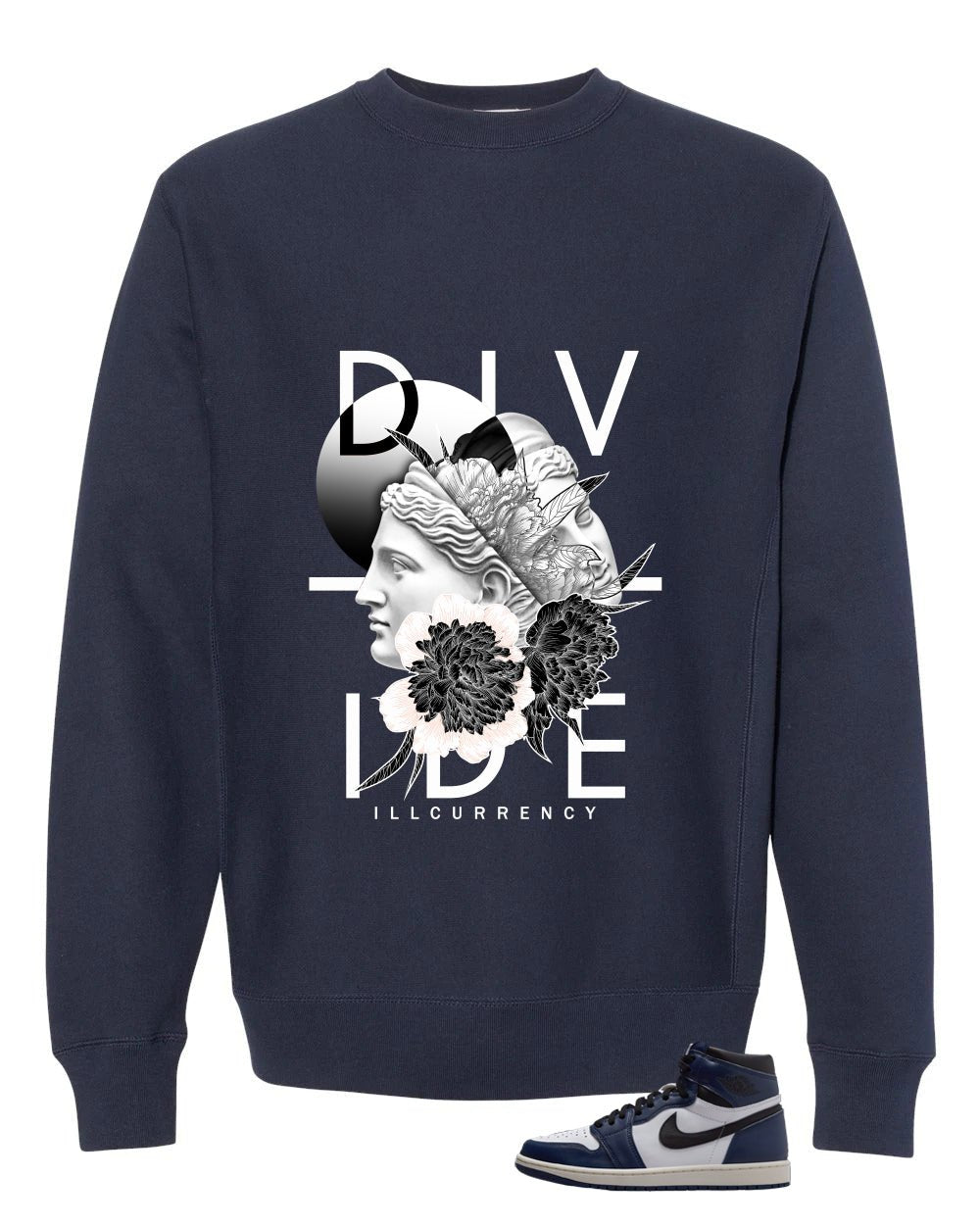 Air Jordan 1 High OG Midnight Navy Blue T-Shirt (Divide) product image 4