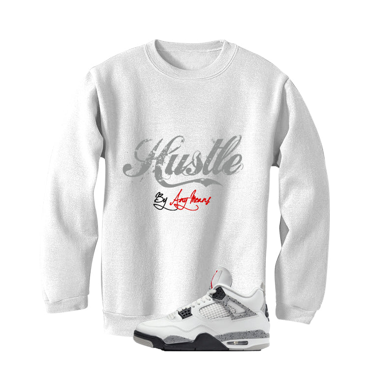 Air Jordan 4 White Cement T-Shirt (Hustle By Any Means) product image 4