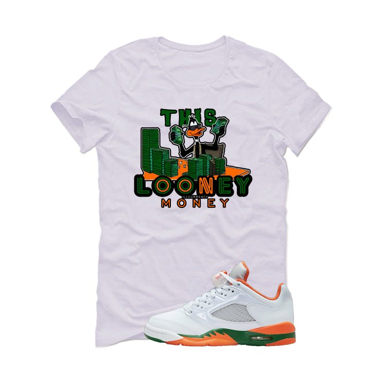 Air Jordan 5 GS Miami Hurricanes White T-Shirt (Looney product image 2