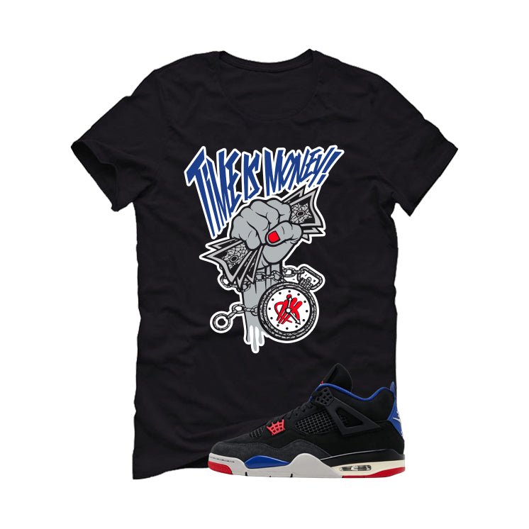 Air Jordan 4 Rare Black T-Shirt (Time Is Money)| illcurrency product image 2