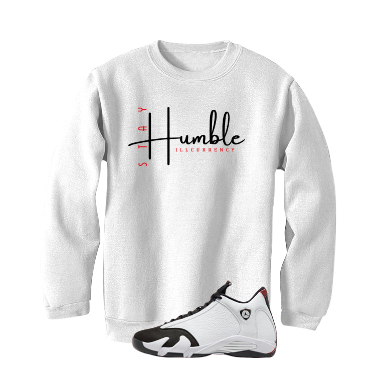 Air Jordan 14 Black Toe White T-Shirt (Stay Humble) product image 4