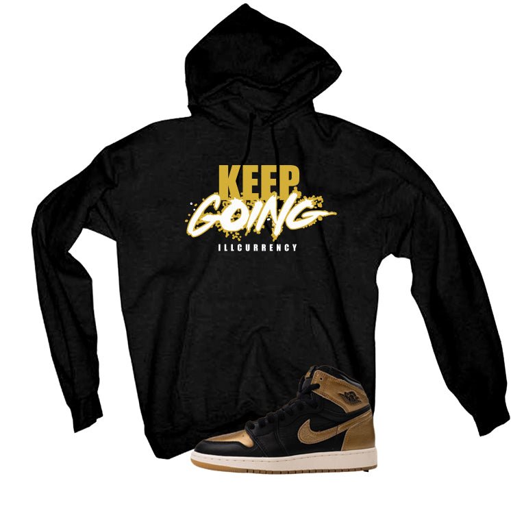 Air Jordan 1 High OG Metallic Gold Black T-Shirt (keep product image 3