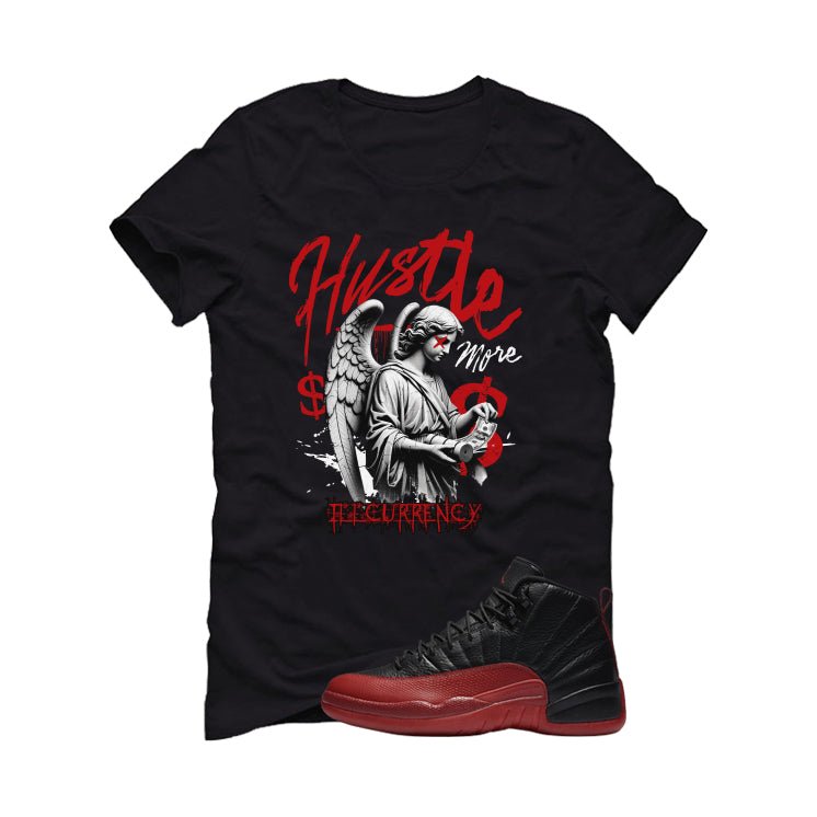 Air Jordan 12 Flu Game 2025 Black T-Shirt (Hustle More) product image 2