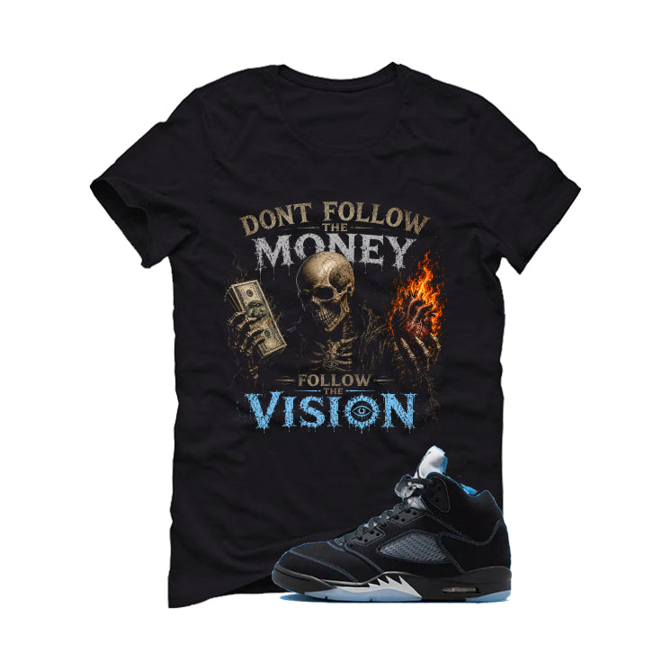 Air Jordan 5 Black/University Blue Matching T-Shirt Black product image 2