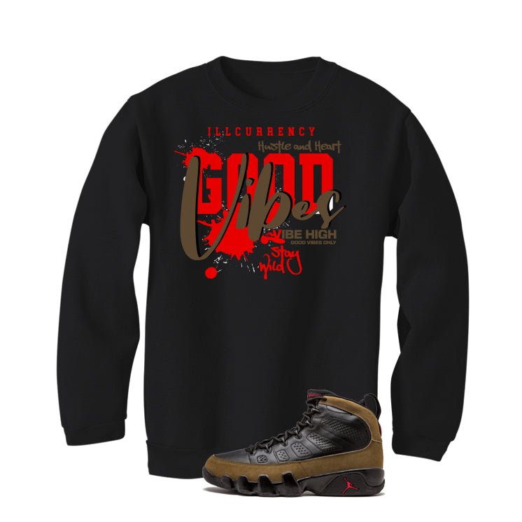 Air Jordan 9 Olive Black T-Shirt (Good Vibes)| illcurrency product image 4