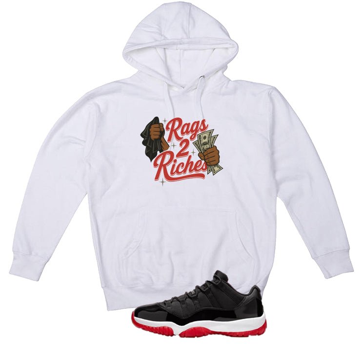 Air Jordan 11 Low Bred White T-Shirt (rags 2 riches) product image 3