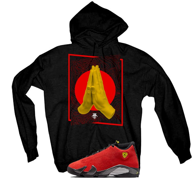 Air Jordan 14 Ferrari Black T-Shirt (Pray)| illcurrency product image 3