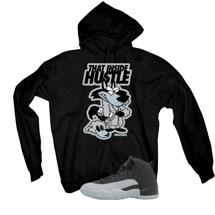 Air Jordan 12 Black/Wolf Grey Black T-Shirt (Inside product image 3