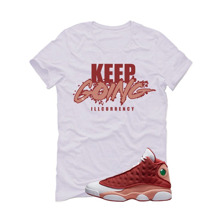 Air Jordan 13 Dune Red White T-Shirt (keep Going) product image 2