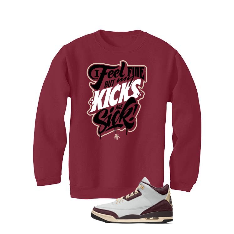 A Ma Maniere x Air Jordan 3 Burgundy Crush Maroon T-Shirt product image 3