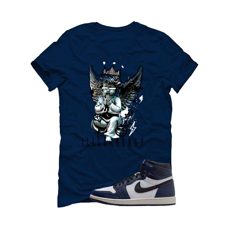 Air Jordan 1 High OG Midnight Navy Blue T-Shirt (Graffiti product image 2