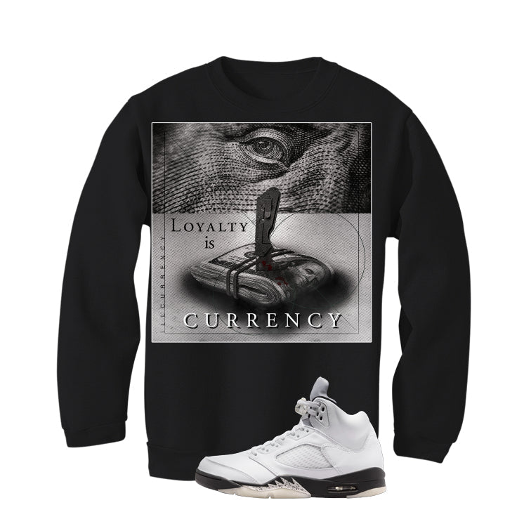 Air Jordan 5 White Black T-Shirt (LOYALTY IS CURRENCY) product image 4