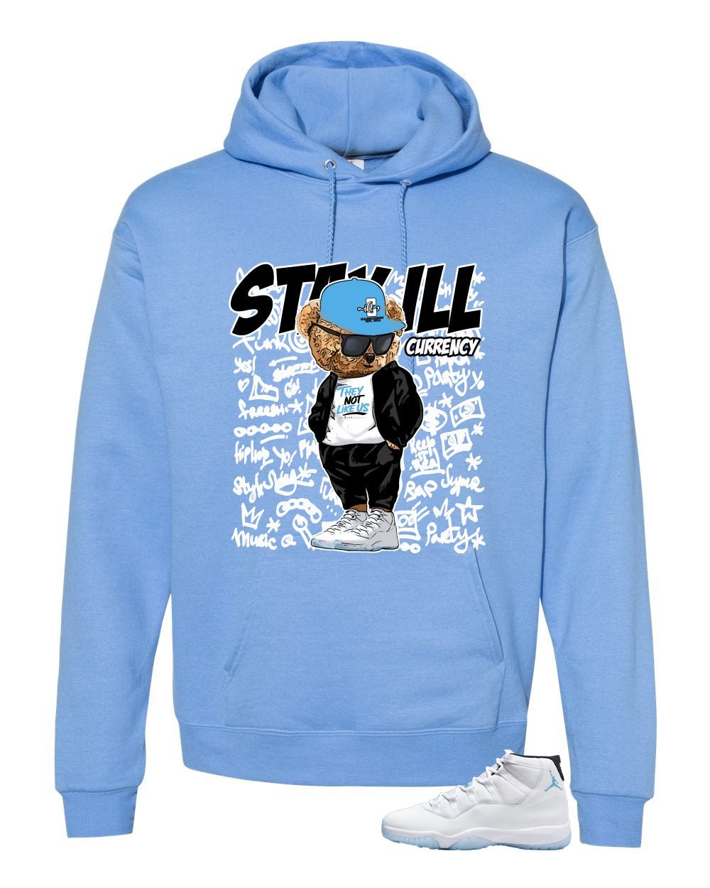 Air Jordan 11 Legend Blue Carolina T-Shirt (Stay ill Bear) product image 3