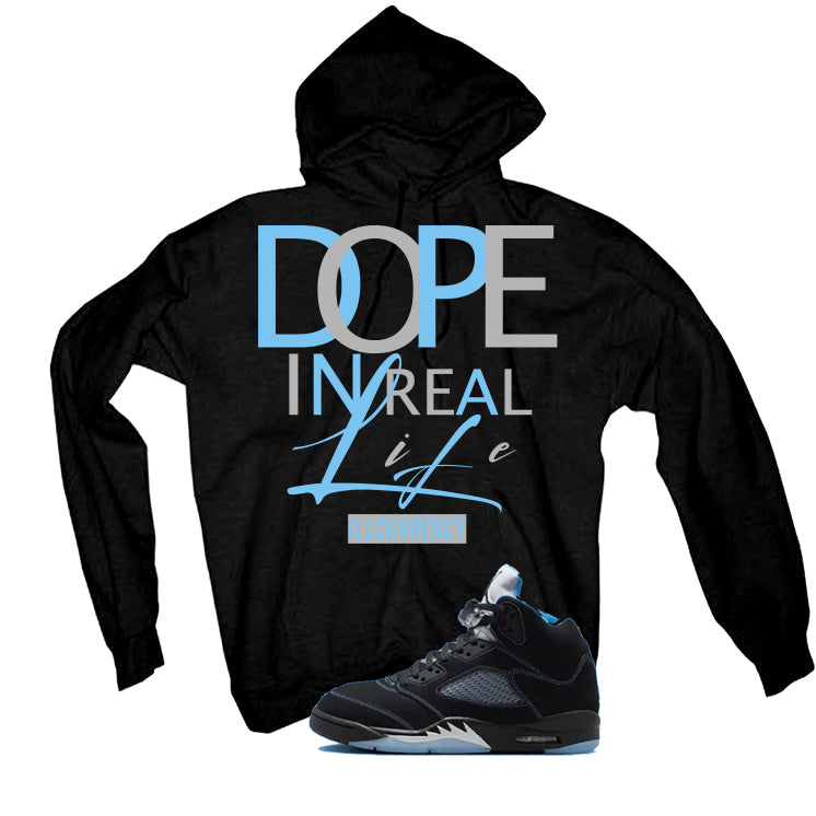 Air Jordan 5 Black/University Blue Matching T-Shirt Black product image 3