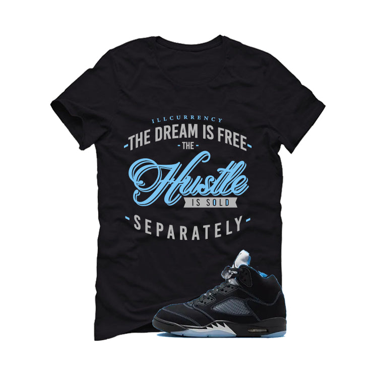 Air Jordan 5 Black/University Blue Matching T-Shirt Black product image 2